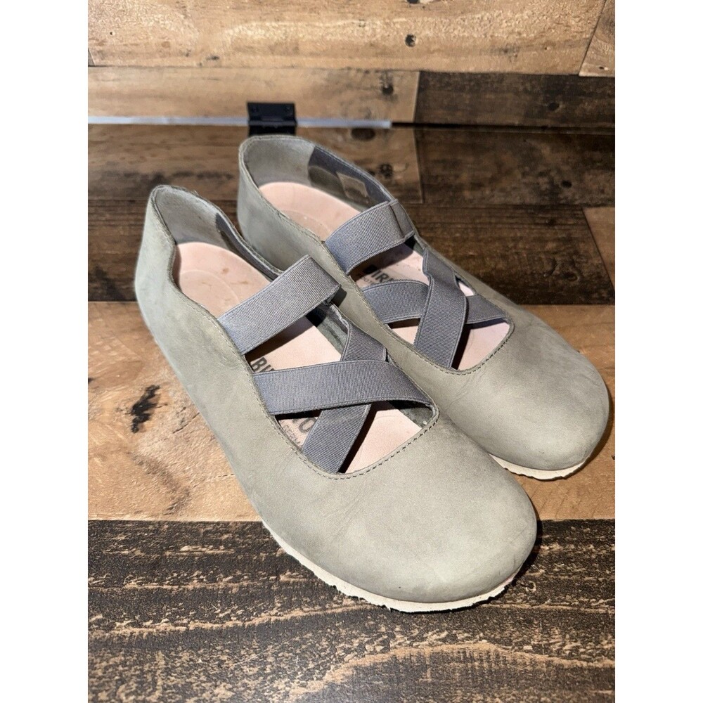 Birkenstock Women's Ballerina Shoes Santa Ana Whale Grey Size 38 Narrow